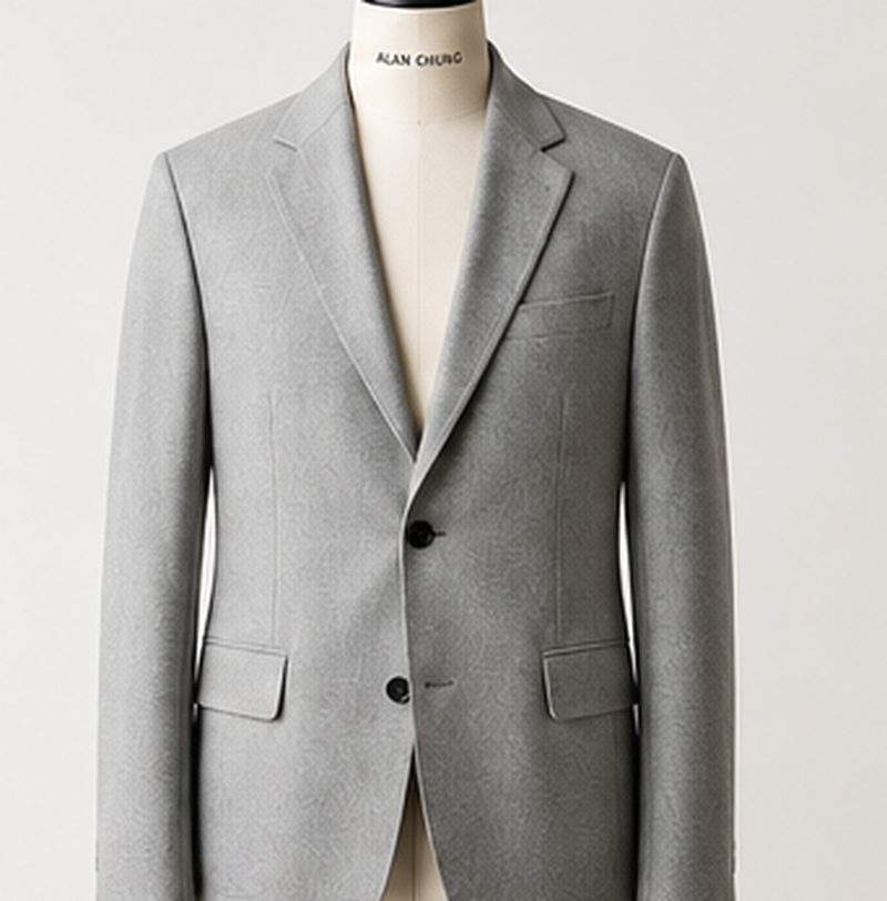 The Junzi Blazer in Cloud Grey