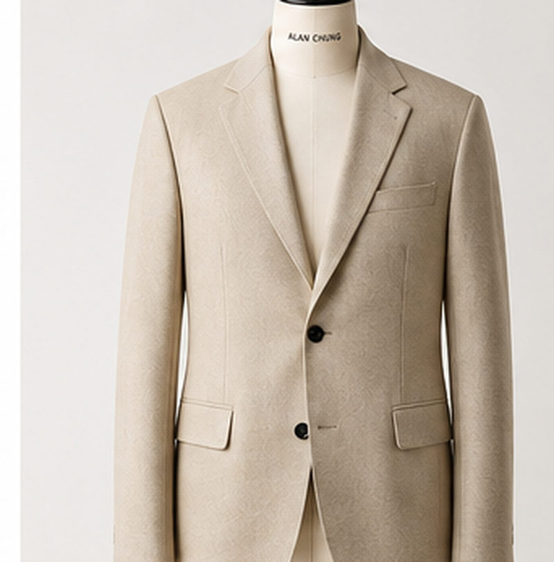 The Junzi Blazer in Sand Beige