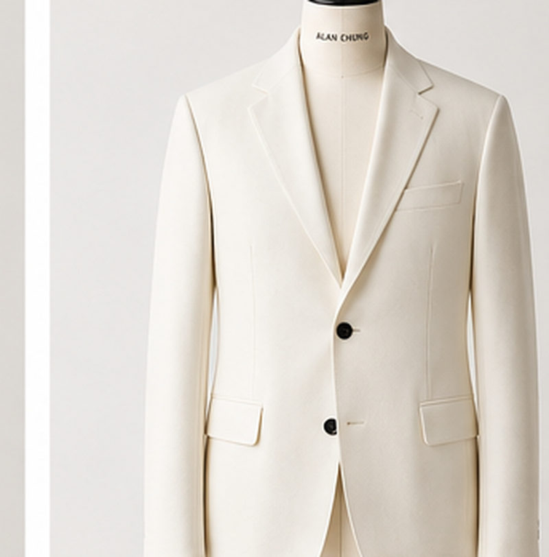 The Junzi Blazer in Ivory Bone